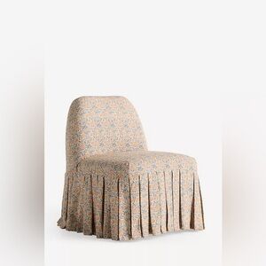 New Anthropologie Amelia Woven Cotton Slipcover Magnolia Print Chair Cover